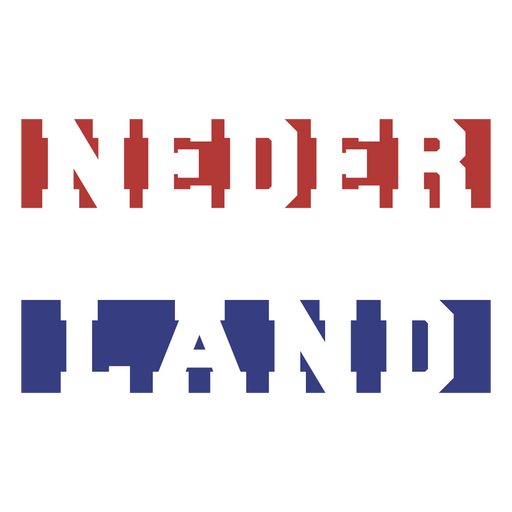 El nombre de Holanda escrito en un emblema nacional Diseño PNG