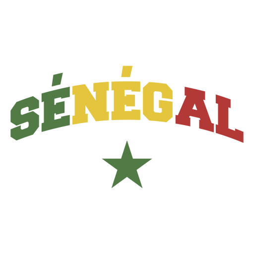 Der Name Senegals auf einem nationalen Emblem PNG-Design