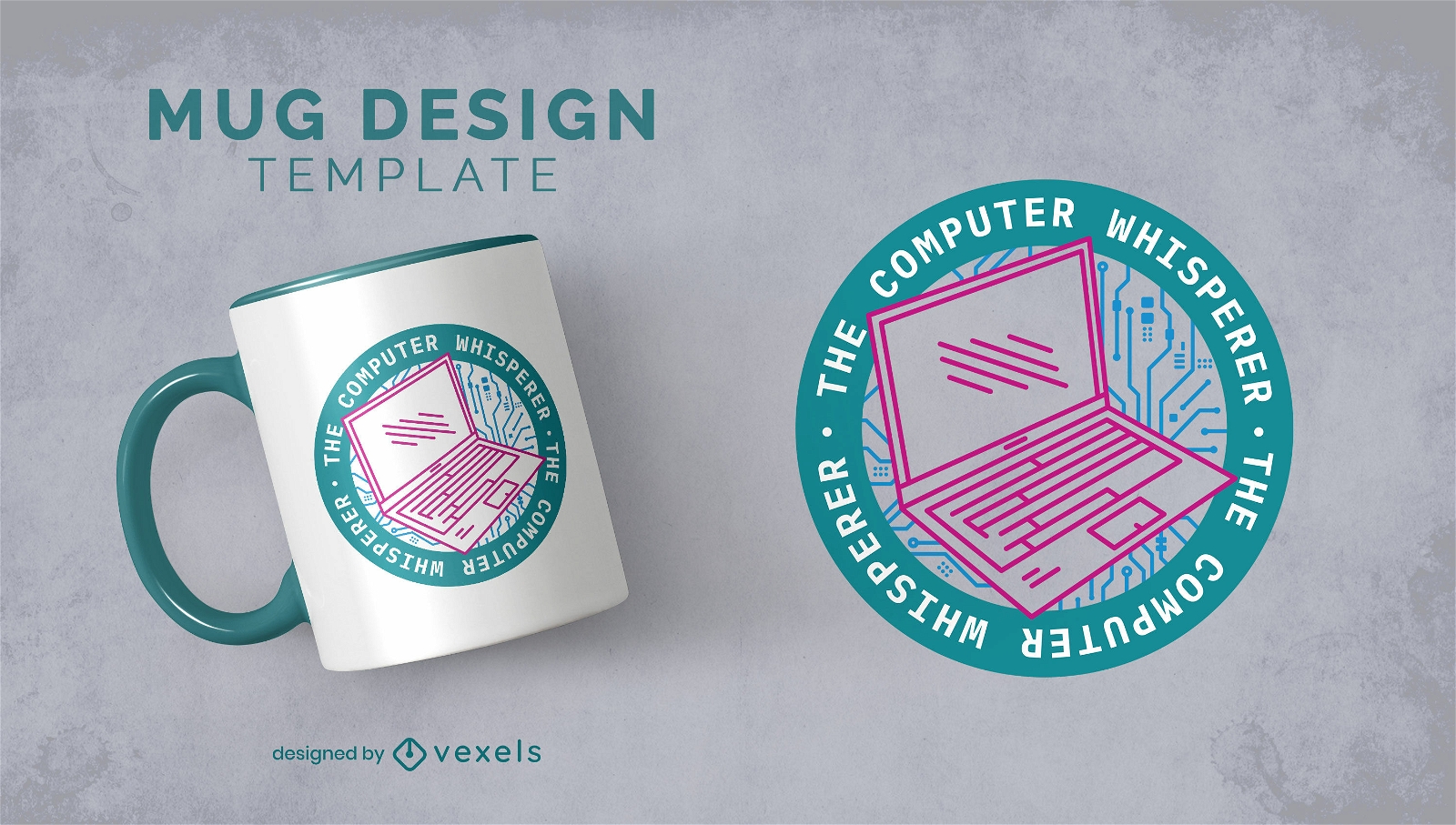 Computer whisperer mug design