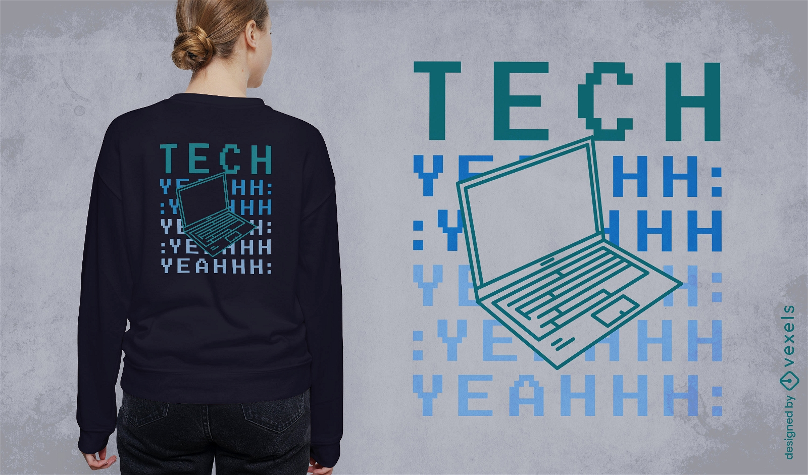 Design de camiseta de computador de tecnologia