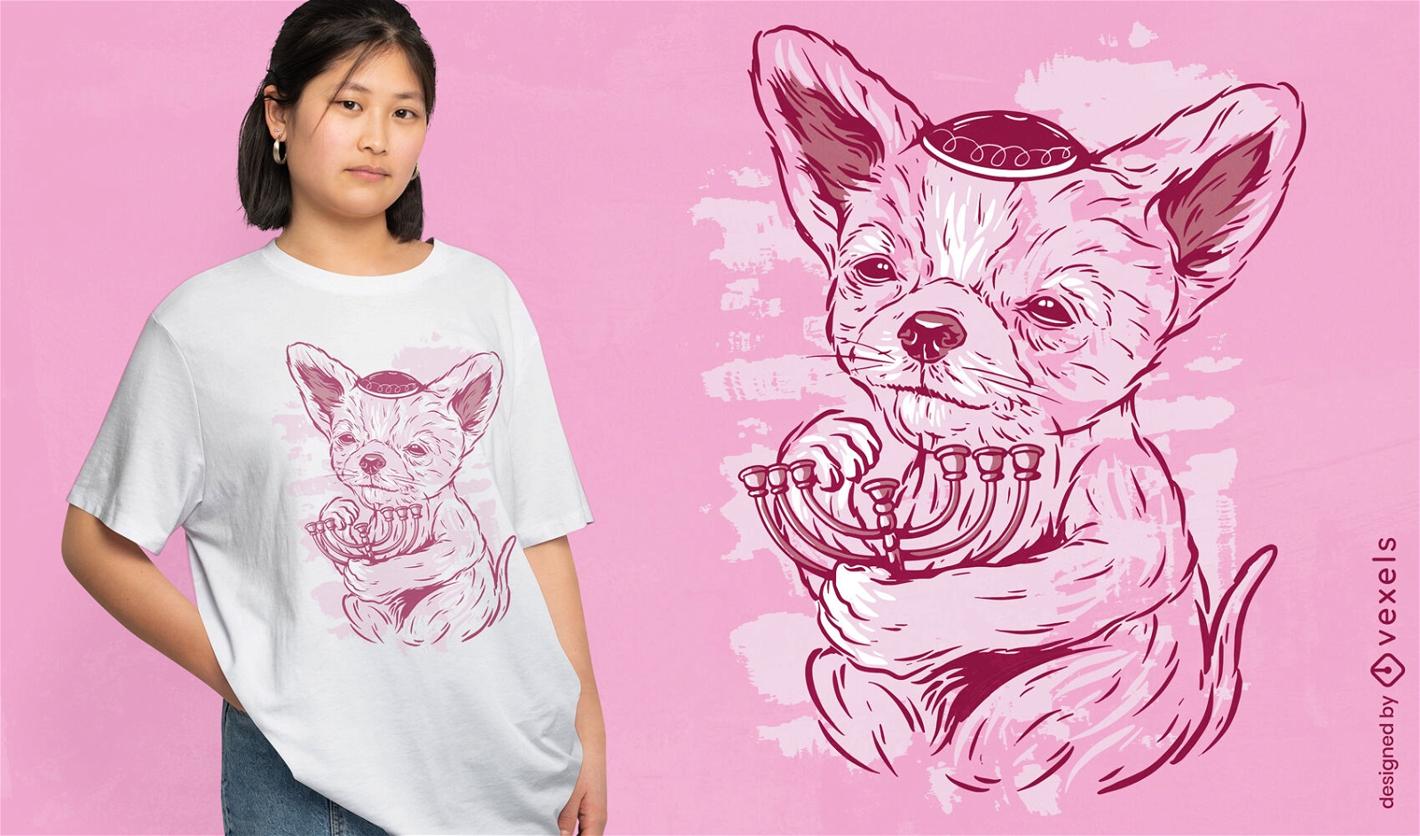 J?disches Chihuahua-T-Shirt-Design