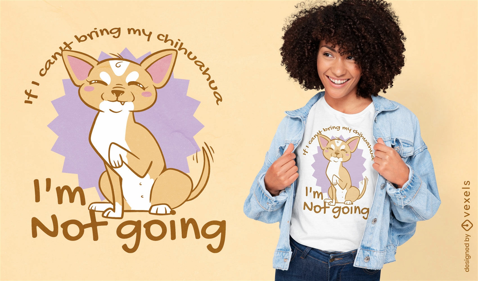 Design engra?ado de camiseta para pais de cachorro chihuahua