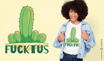 Kaktus Mittelfinger Fucktus T-Shirt Design