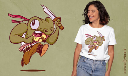 Design de camiseta de sapo soldado