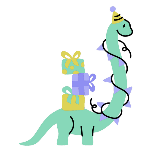 Design PNG E SVG De Dinossauro Com Presentes Comemorando Seu Aniversário  Para Camisetas