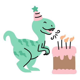 feliz cumpleaños dinosaurio página para colorear