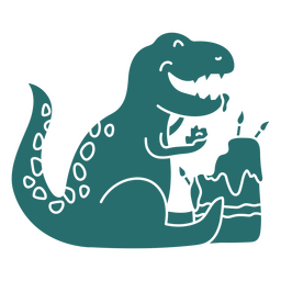 Desenho de dinossauro fofo