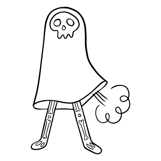 Humorous farting ghost PNG Design