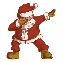 Santa claus dabbing illustration PNG Design