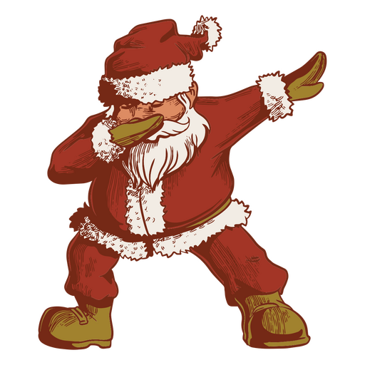 Santa claus frotando ilustración Diseño PNG