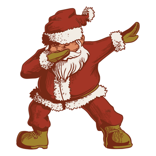 Weihnachtsmann, der Illustration abtupft PNG-Design