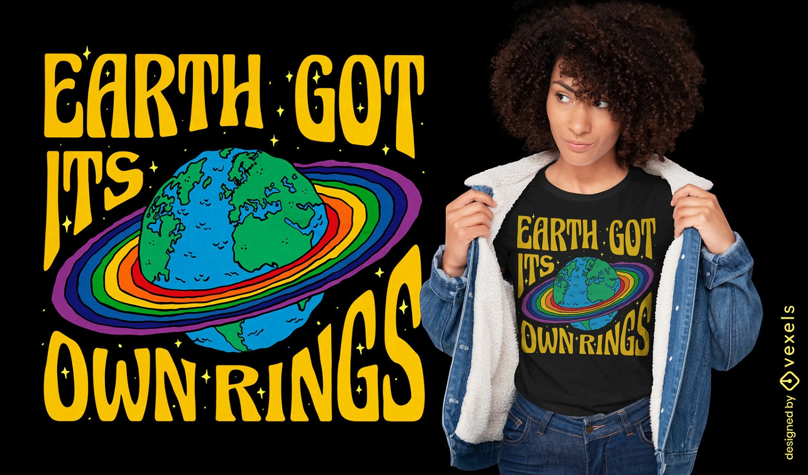 Diseño de camiseta Pride planet Earth