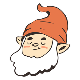 Cute Gnome With Closed Eyes PNG & SVG Design For T-Shirts