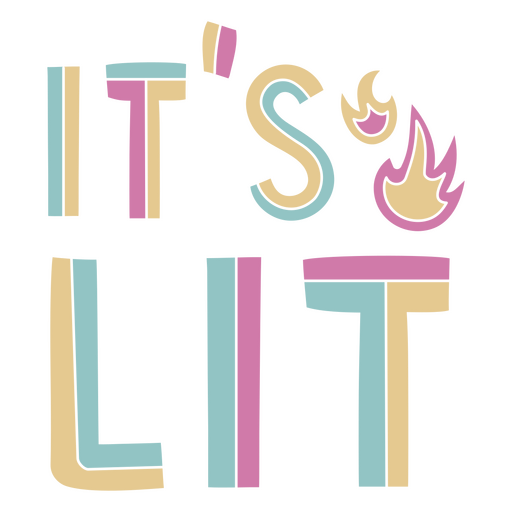 It's lit flat quote PNG Design