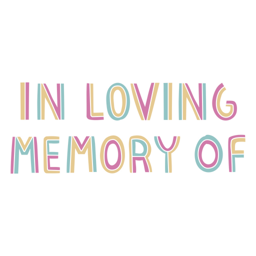 Loving memory PNG Designs for T Shirt & Merch