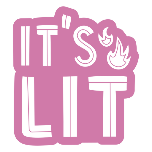 It's lit monochromatic quote PNG Design