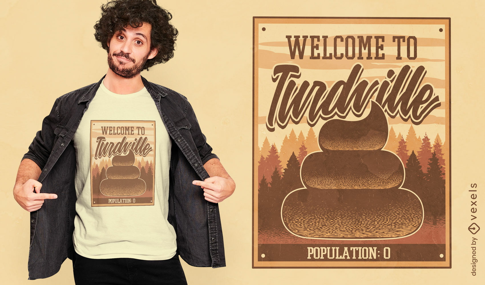 Diseño de camiseta de caca de bienvenida divertida de Turdville