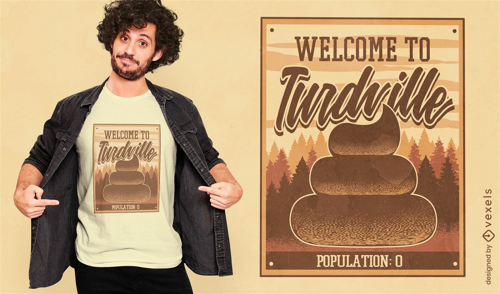 Turdville funny welcome poop t-shirt design