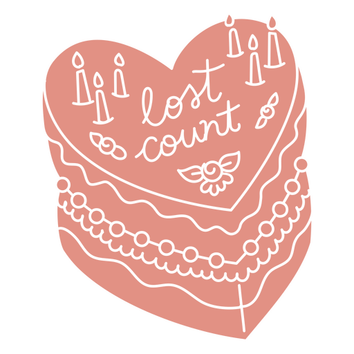 Lost count cut out cake PNG Design