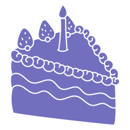 Trozo de pastel cortado de fresa Diseño PNG