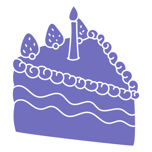 Erdbeere ausgeschnittenes Stück Kuchen PNG-Design