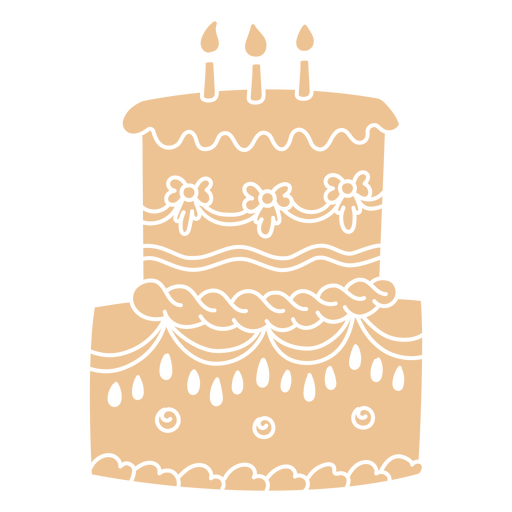 Bolo de aniversário recortado vitoriana Desenho PNG