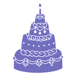 Bolo de aniversário vitoriano cortado Desenho PNG