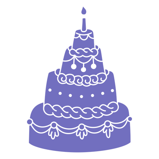 Victorian birthday cake cut out PNG Design