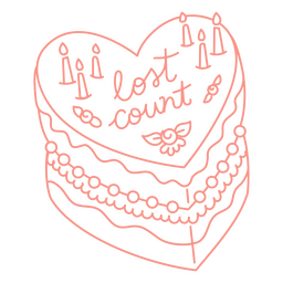 Lost count stroke cake PNG Design