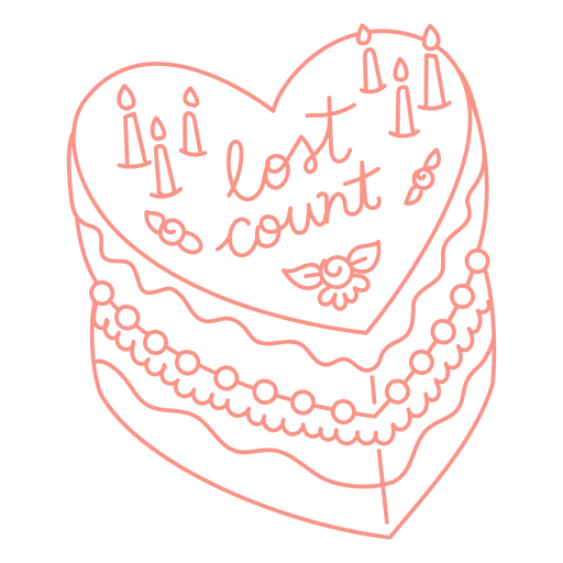 Lost count stroke cake PNG Design