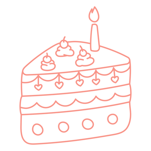 Kirschschlag-Stück Kuchen PNG-Design