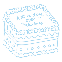 Victorian cake stroke fabulous PNG Design