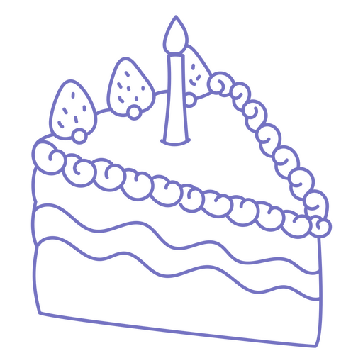 Erdbeer-Strich-Stück Kuchen PNG-Design