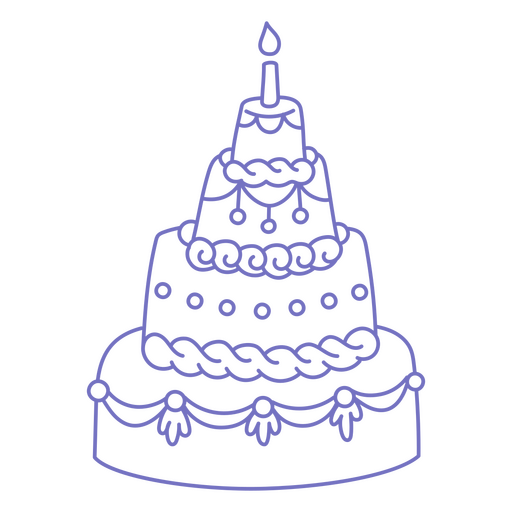 Viktorianischer Geburtstagskuchenschlag PNG-Design