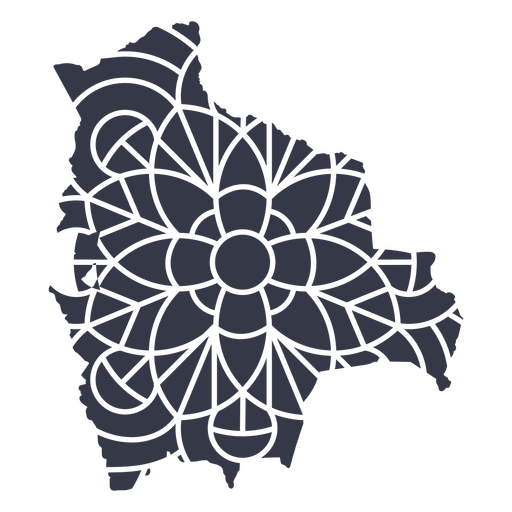 Bolivia's mandala map PNG Design