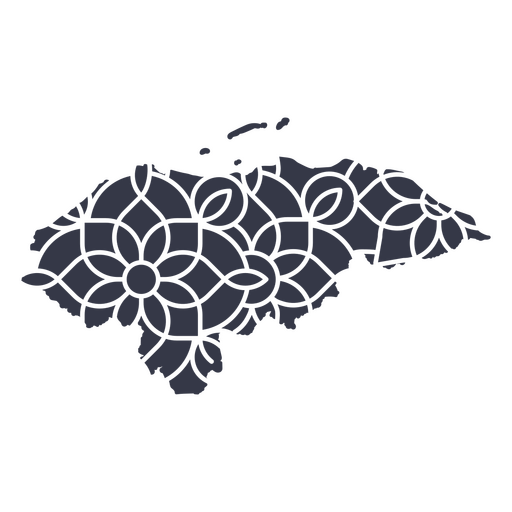 Mapa mandala de Honduras Diseño PNG