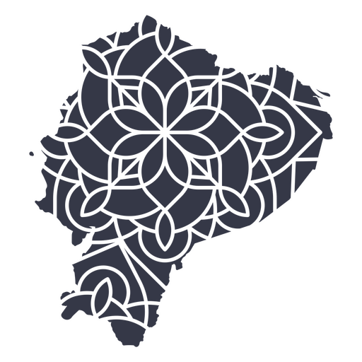 Ecuador's mandala map PNG Design