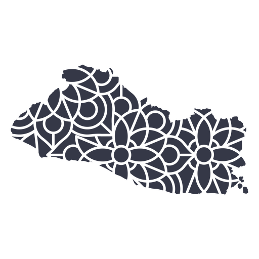 Mapa mandala de El Salvador Diseño PNG