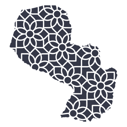 Paraguay's mandala map PNG Design