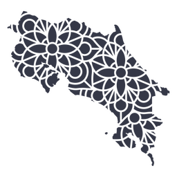 Mapa mandala da Costa Rica Desenho PNG