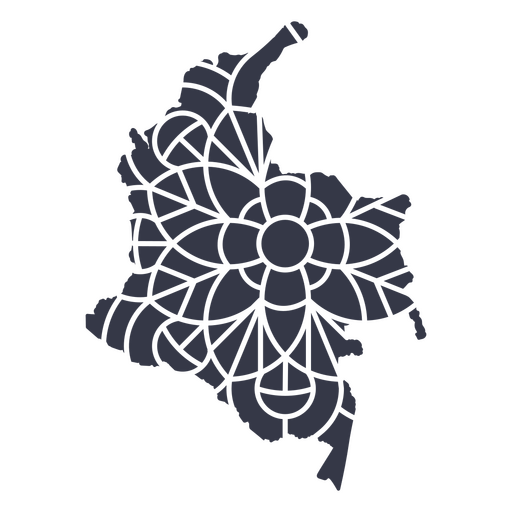 Colombia's mandala map PNG Design