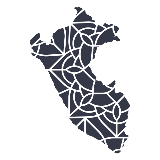 Peru's mandala map PNG Design