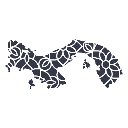 Mapa mandala de Panamá Diseño PNG