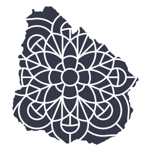 Uruguay's mandala map PNG Design