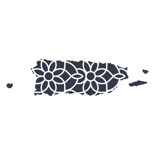 Die Mandala-Karte von Puerto Rico PNG-Design