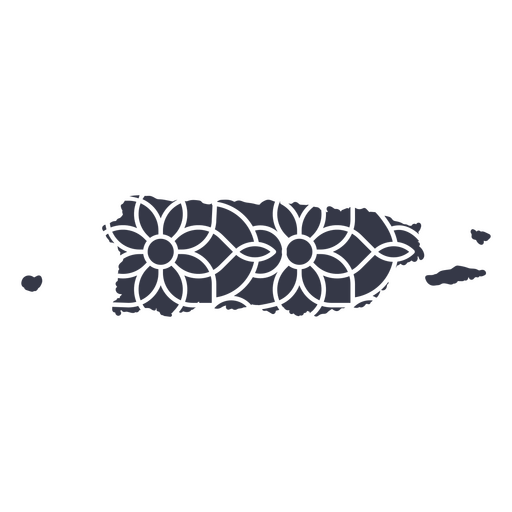 Puerto Rico's mandala map PNG Design