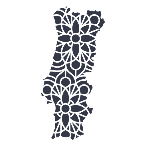 Portugal's mandala map PNG Design