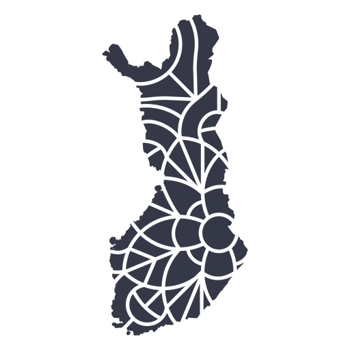 Mapa de mandala de Finlandia Diseño PNG