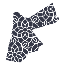 Mandala-style map shaped like Jordan PNG Design