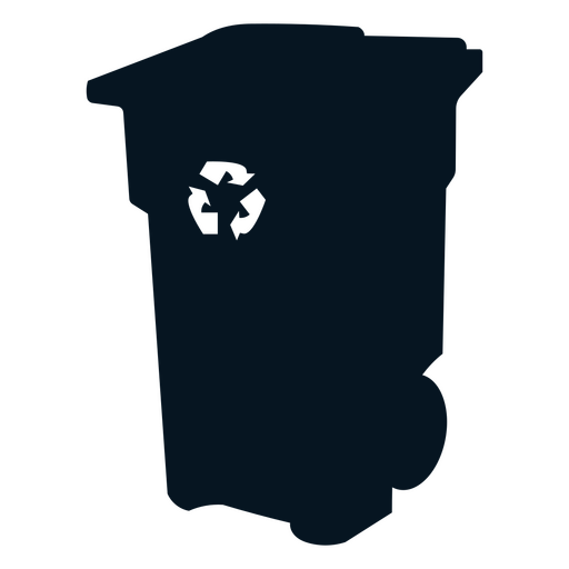 Trash can silhouette PNG Design